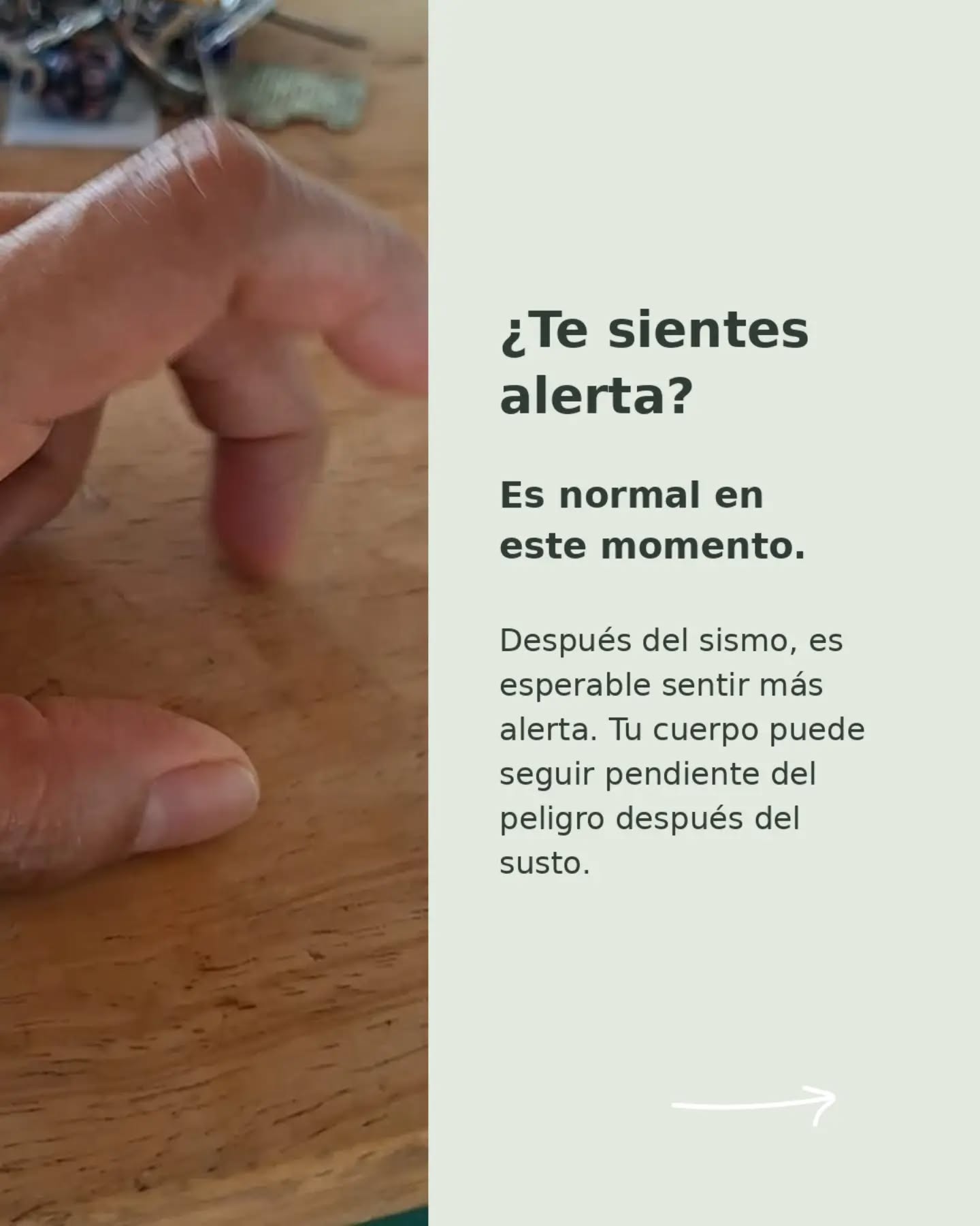 ¿Desde el sismo 🇵🇦 te sientes sobresaltado/a, duermes distinto o te cuesta concentrarte?
Después de un susto así, todos estamos un poco asi. El cuerpo puede seguir pendiente del peligro. Estas reacciones son comprensibles y, en muchas personas, van disminuyendo con el tiempo.
Estos días, procura cuidar lo básico y tratarte con amabilidad. Tal vez necesites más pausas o hacer las cosas más despacio.
Sigue las indicaciones de seguridad y consulta fuentes oficiales. También puedes darte un descanso de los videos y las noticias repetidas.
Si el malestar aumenta, es intenso o dificulta tu vida cotidiana, busca apoyo. No necesitas esperar a estar peor. 💚
Guárdalo o compártelo con alguien a quien le pueda servir.
#psicología #saludmental #autocuidado #Panamá